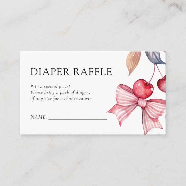 Carte D'accompagnement Cerise sur le dessus Baby shower de la chèvre rose (Devant)