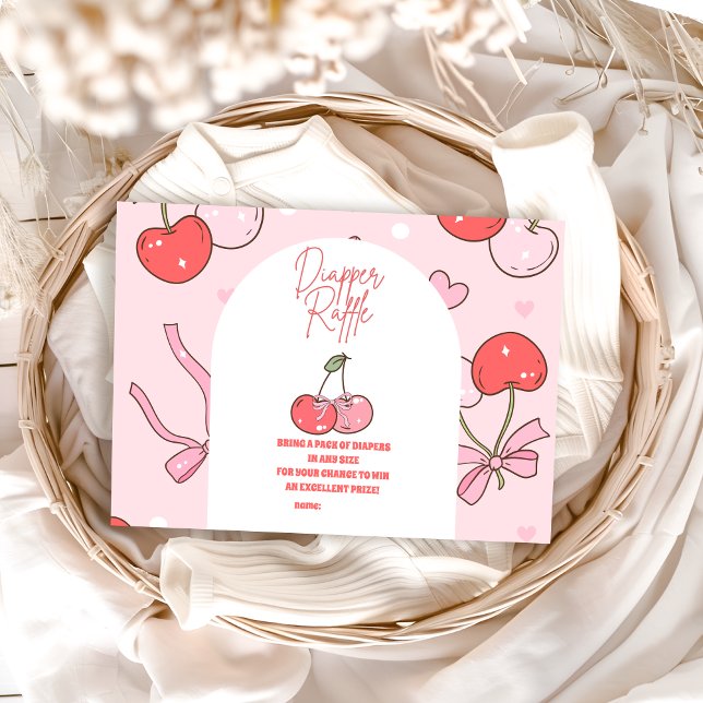 Carte D'accompagnement Cerise sur le dessus Diapper Raffle (Créateur téléchargé)