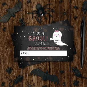 Carte D'accompagnement C'est A Ghoul ! Baby shower d'Halloween Little Spi