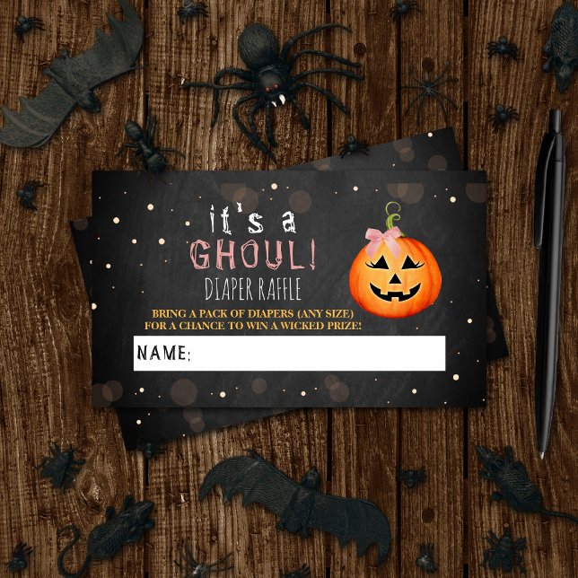 Carte D'accompagnement C'est A Ghoul ! Baby shower d'Halloween petit Citr (Créateur téléchargé)