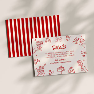 Carte D'accompagnement C'est Amore ! Détails italiens rouges