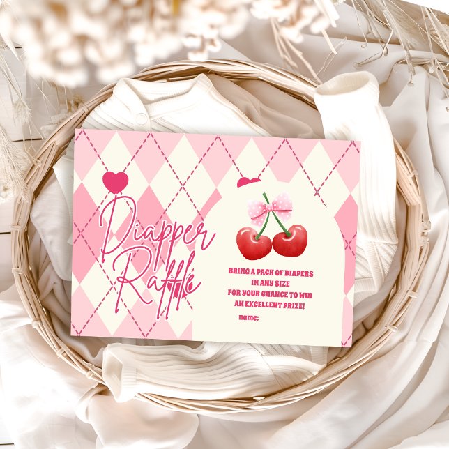 Carte D'accompagnement C'est la cerise sur le dessus Diapper Raffle (Créateur téléchargé)