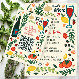 Carte D'accompagnement C'est l'Amore Nourriture Italienne Mariage CUSTOM