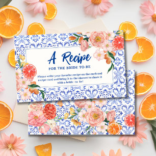 Carte D'accompagnement C'est l'Amour floral Baby Shower Partagez une rece