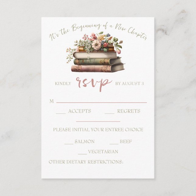 Carte D'accompagnement C'est le début d'un nouveau chapitre de la RSVP nu (Devant)