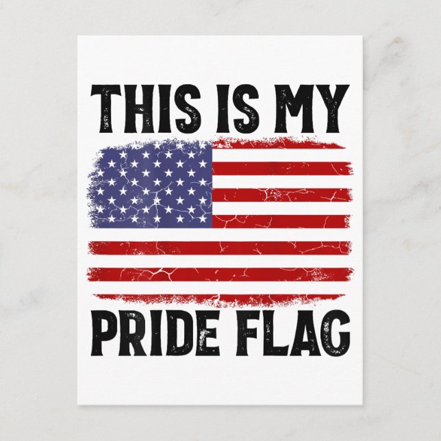 Carte D'accompagnement C'Est Mon Drapeau De Fierté Drapeau US, 4 juillet  (Devant)