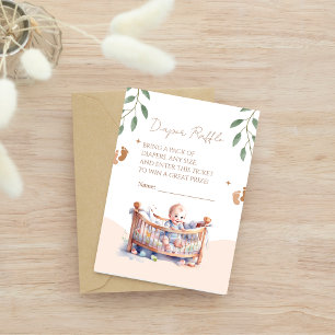 Carte D'accompagnement C'est un baby shower Boy Boho Bassinet