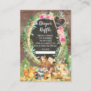 Carte D'accompagnement C'est un Baby shower de laine de Fille Raffle