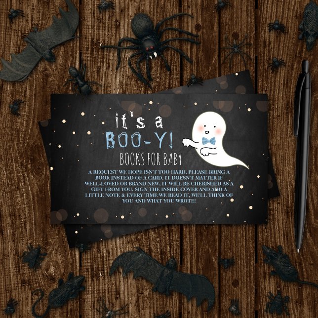 Carte D'accompagnement C'est un boo-y ! Baby shower d'Halloween Little Sp (Créateur téléchargé)