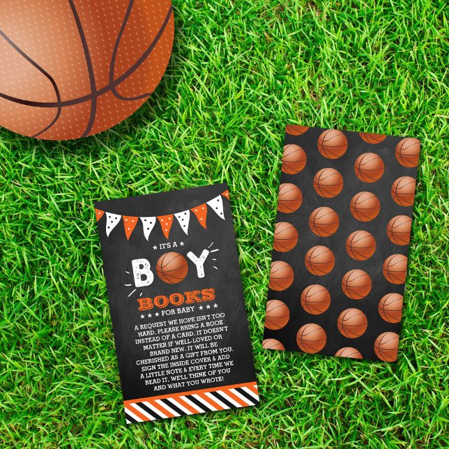 Carte D'accompagnement C'est un garçon ! Demande de Baby shower de basket (Créateur téléchargé)