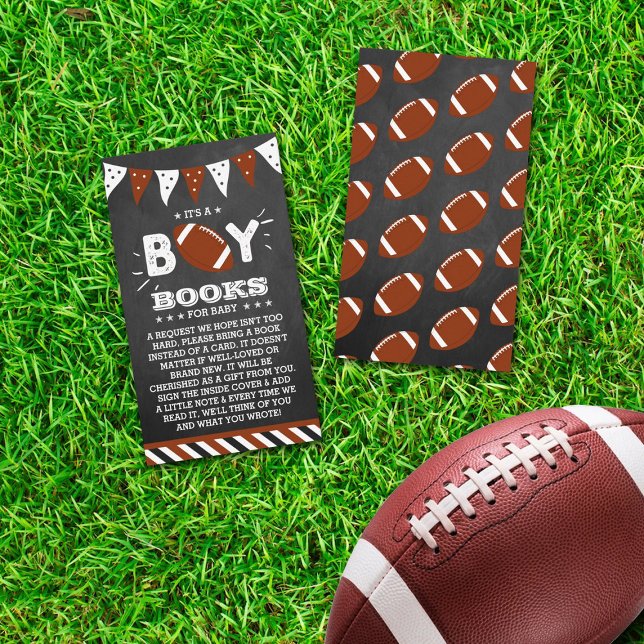 Carte D'accompagnement C'est un garçon ! Demande de Baby shower de footba (Créateur téléchargé)