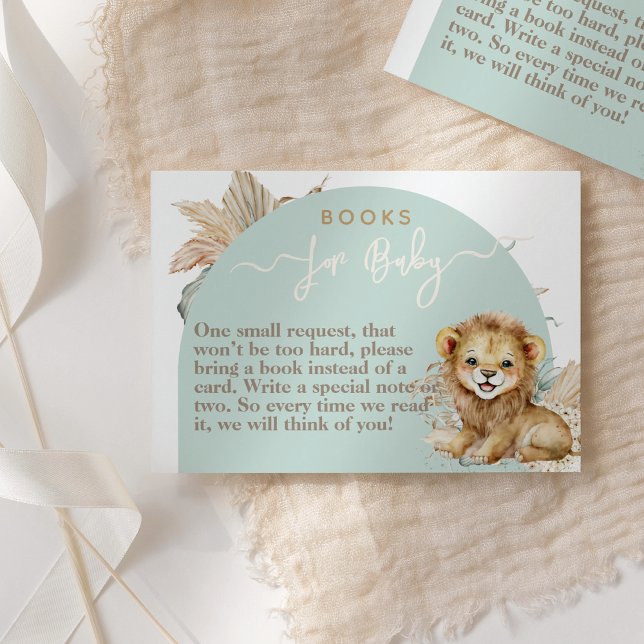 Carte D'accompagnement C'est un garçon Safari Thème Lion Baby showers liv (Créateur téléchargé)