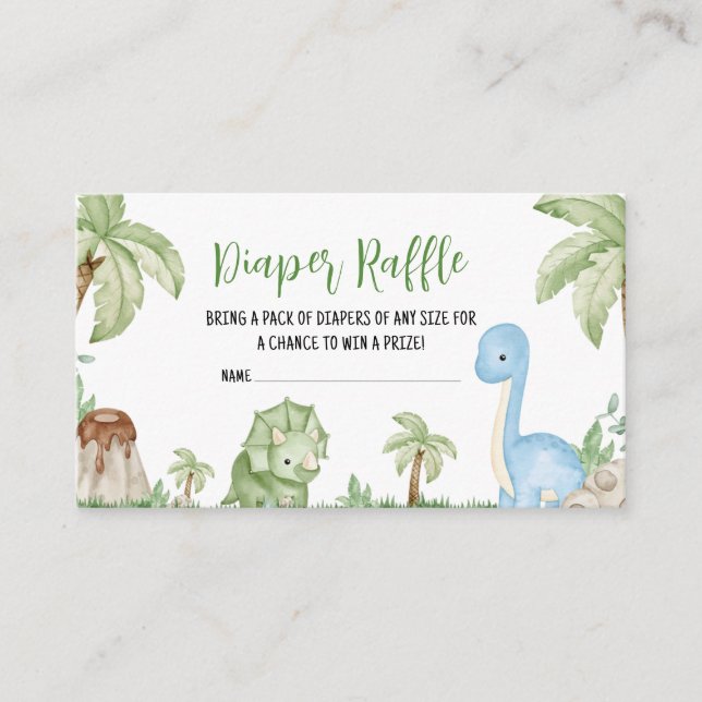Carte D'accompagnement C'est Un petit Dinosaure Baby shower Dinosaure Raf (Devant)