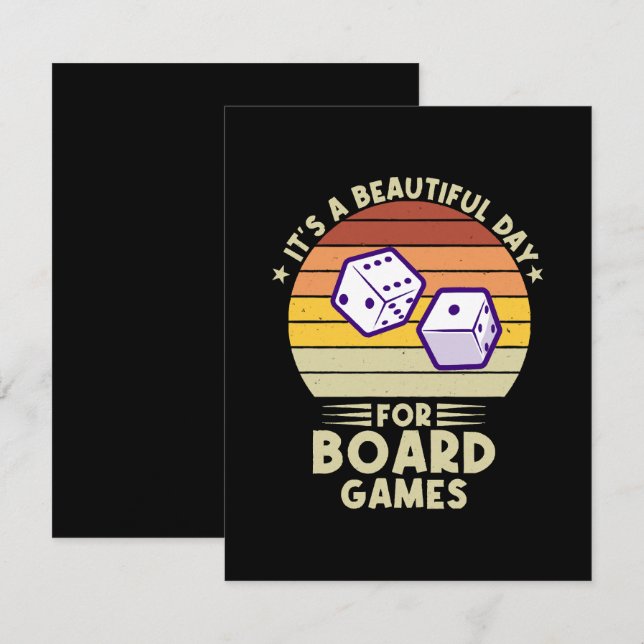 Carte D'accompagnement C'est une belle journée pour les jeux de société a (Devant / Derrière)