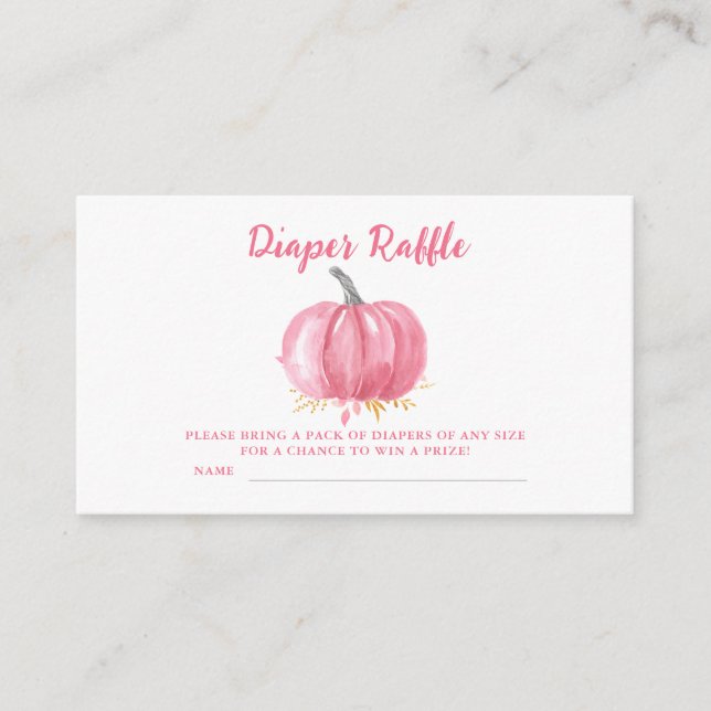 Carte D'accompagnement C'est une fille s'amuser Citrouille rose Déchets B (Devant)