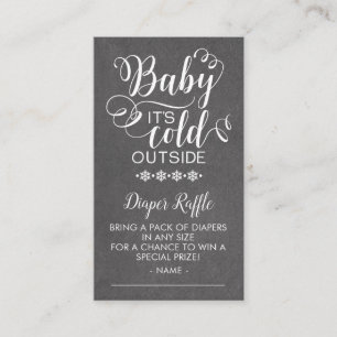 Carte D'accompagnement Chalet Chalet Chaleur Raffle Baby Il fait froid de