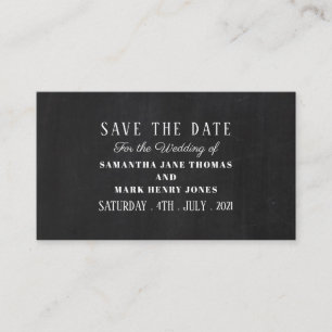 Carte D'accompagnement Chalkboard Effect, Enregistrer la date