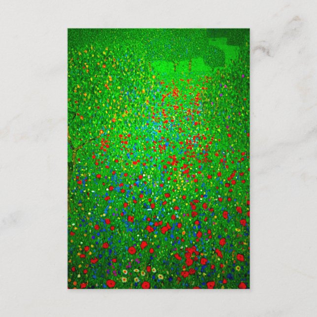 Carte D'accompagnement Champ de pavot Gustav Klimt (Devant)