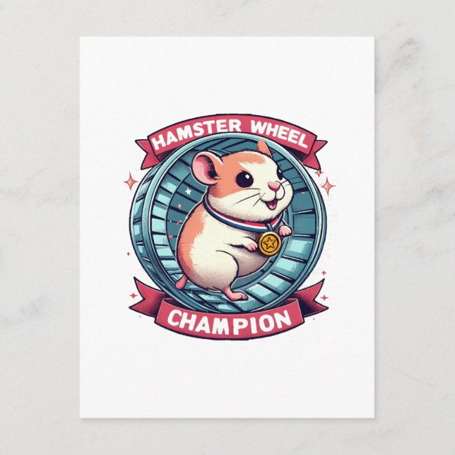 Carte D'accompagnement Champion de roue de hamster (Dos)