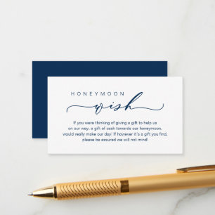 Carte D'accompagnement Chance lune de miel, Design romantique moderne