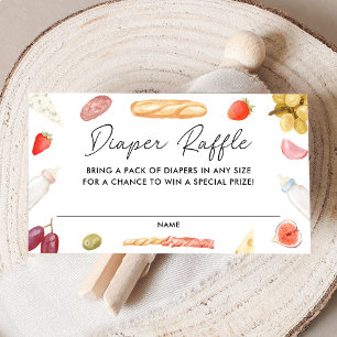 Carte D'accompagnement Charcuterie Baby shower Raffin de couches
