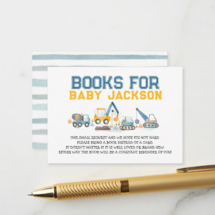 Carte D'accompagnement Chariots de construction, Livres pour bébé, Demand