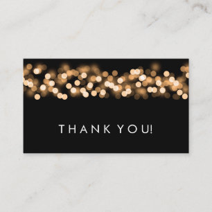 Carte D'accompagnement Charme de Hollywood d'or d'insertion de Merci