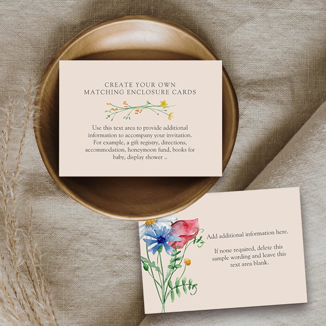 Carte D'accompagnement Charme fleur sauvage Créez votre propre vierge (Custom Enclosure Card from my Wildflower Charm collection)