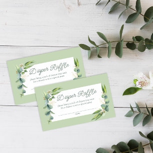 Carte D'accompagnement Charme vert Bois Animaux Quitter Raffle