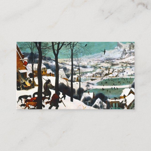 Carte D'accompagnement Chasseurs dans le paysage de neige Pieter Bruegel (Devant)