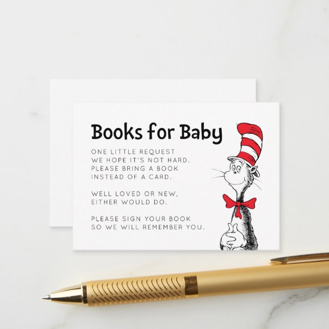 Carte D'accompagnement Chat dans le Casquette | Livres pour Baby Insert C (Devant/Arrière en situation)