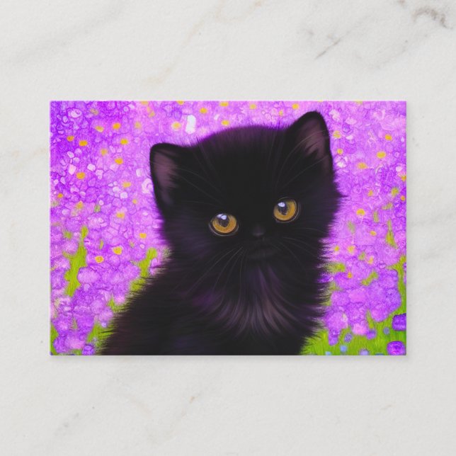 Carte D'accompagnement Chat Gustav Klimt (Devant)