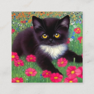 Carte D'accompagnement Chat Gustav Klimt Tuxedo