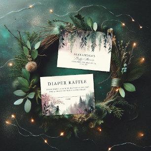 Carte D'accompagnement Chauffeur Raffle Forêt Enchantée Fée Montagnes