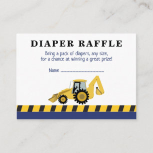Carte D'accompagnement Chaussure de Baby shower de construction Brochure 