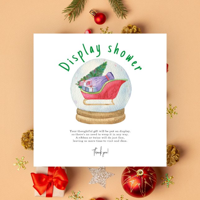 Carte D'accompagnement Chaussure de Noël - douche d'affichage (Créateur téléchargé)