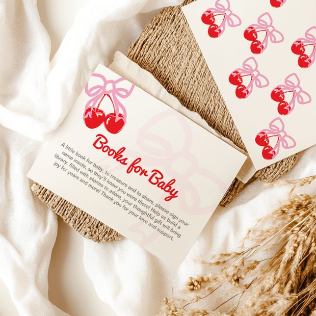 Carte D'accompagnement Chaussure la cerise sur le baby shower supérieur D (Créateur téléchargé)