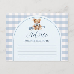 Carte D'accompagnement Chaussures bébé à motif Gingham Bearly Wait Consei