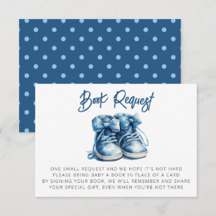 Carte D'accompagnement Chaussures pour bébés Blue Boy Baby shower Deman
