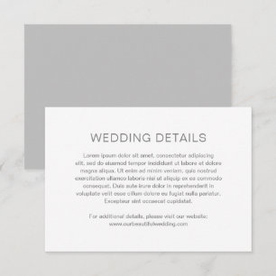 Carte D'accompagnement Chelsea Grey Mariage moderne