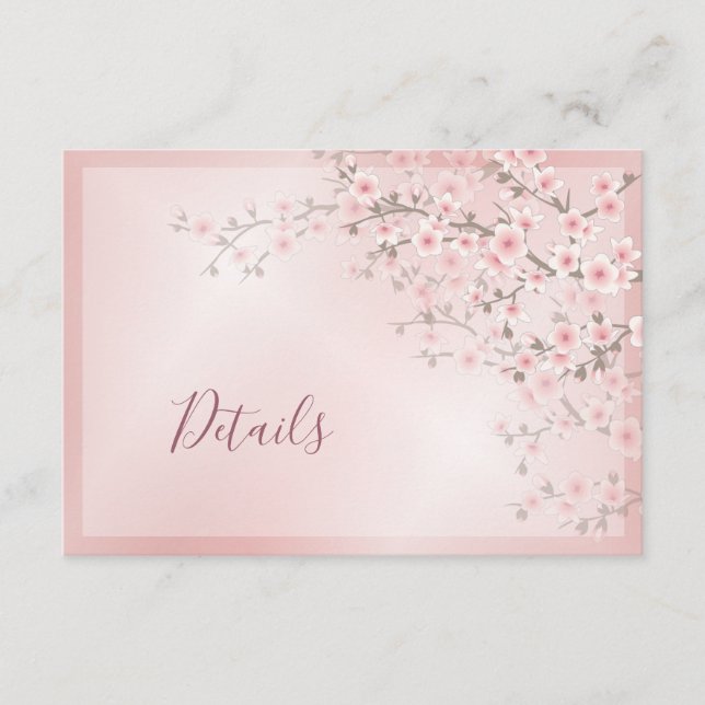 Carte D'accompagnement Cherry Blossom Dusty Pink  (Devant)