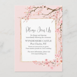Carte D'accompagnement Cherry Blossom Mariage