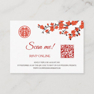 Carte D'accompagnement Cherry Blossoms RSVP en ligne   Code QR