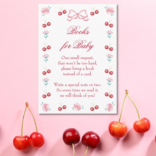 Carte D'accompagnement Cherry On Top Blossom Bow Books for Baby (Créateur téléchargé)