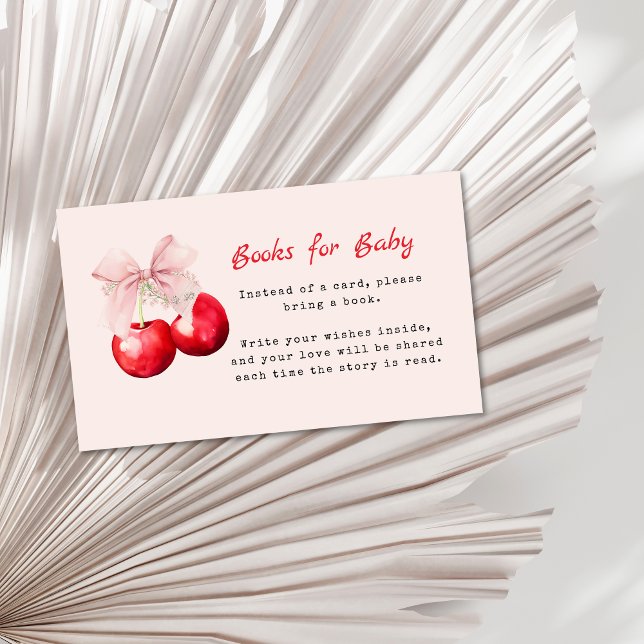Carte D'accompagnement Cherry on Top Pink Bow Books for Baby (Créateur téléchargé)