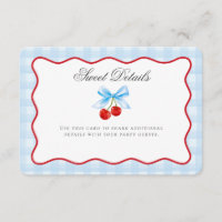 Cherry Sweet Blue Coquette Détails de la boîte Ins