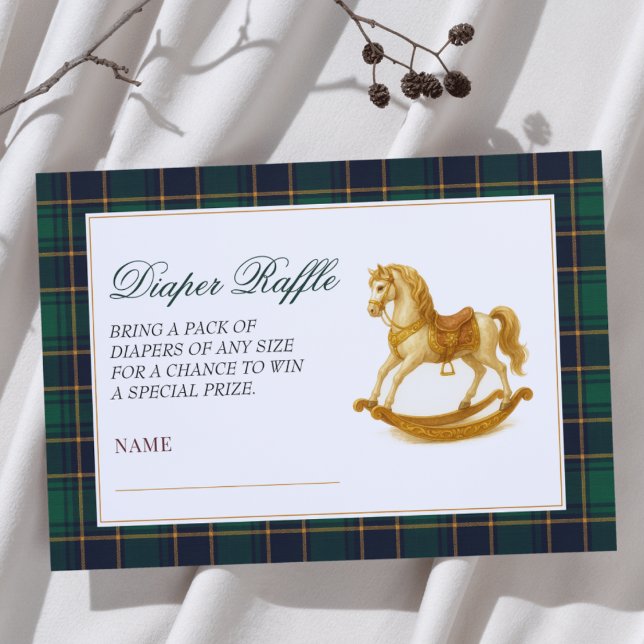 Carte D'accompagnement Cheval-Roche Plaid Baby shower Déchets Raffle (Créateur téléchargé)