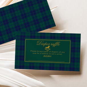 Carte D'accompagnement Cheval vintage à roche Classic Plaid Diaper tombol