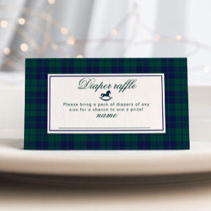 Carte D'accompagnement Cheval vintage à roche Classic Plaid Diaper tombol