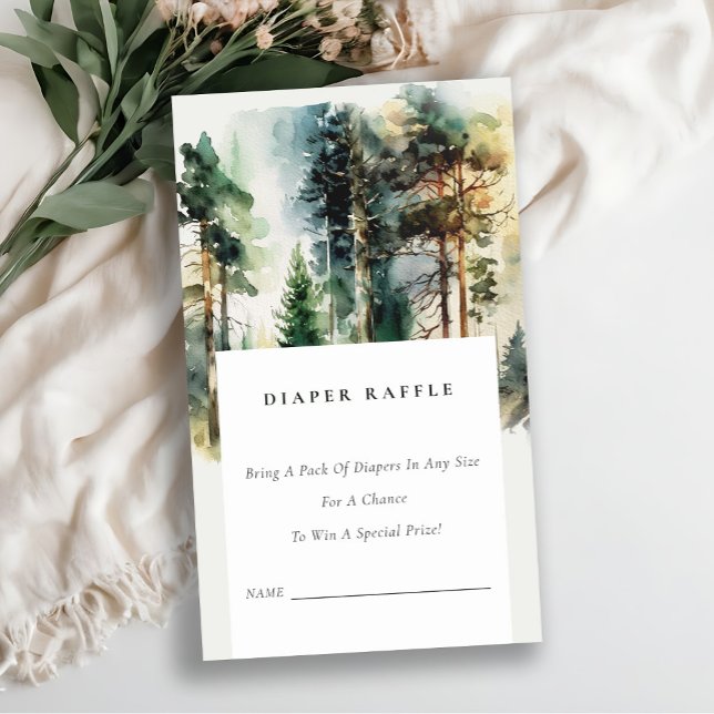 Carte D'accompagnement Chic Baby shower de rousseur de la forêt de bois (Créateur téléchargé)